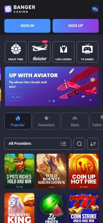 Banger Casino BD Games on Mobile